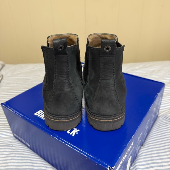 Size 43L Birkenstock Men's Black Leather Chelsea Boots - Picture 6 of 7